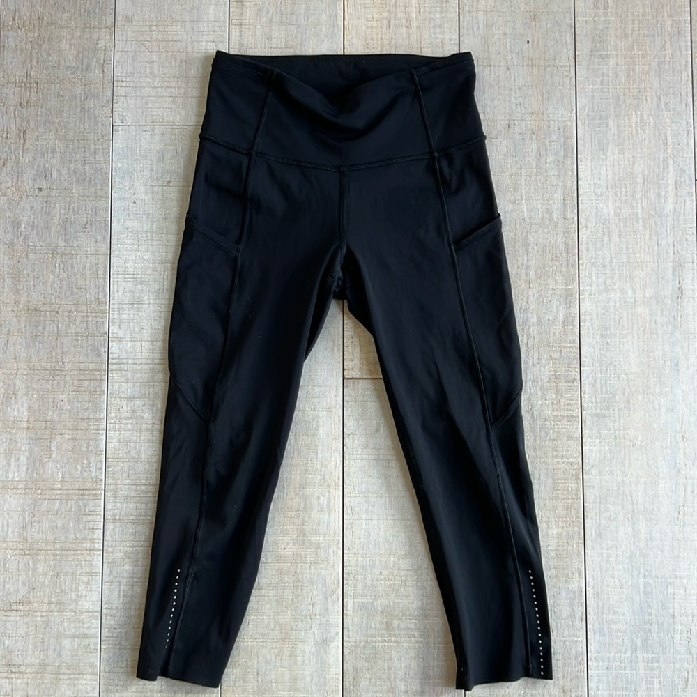 Black lululemon fast and free running tights - size 4
